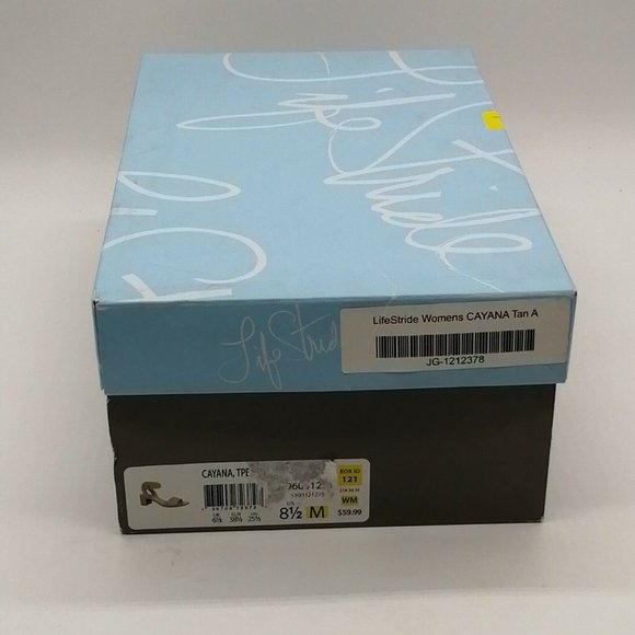 Life Stride Womens Cayana Ankle Strap Sandals Beige Block Heel Buckle 8.5M NEW - Picture 10 of 10